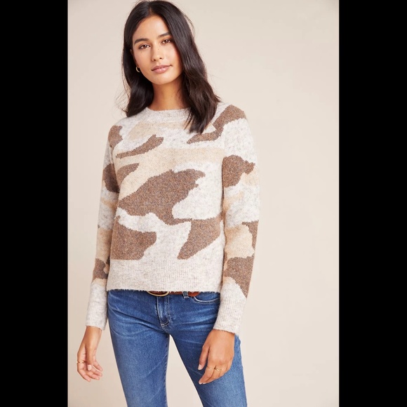 Anthropologie Moth Marjorie Camo Sweater - Picture 3 of 16
